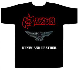 Saxon Shortsleeve T-Shirt Denim And Leather