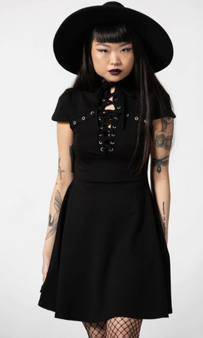 Killstar Tied up skater dress