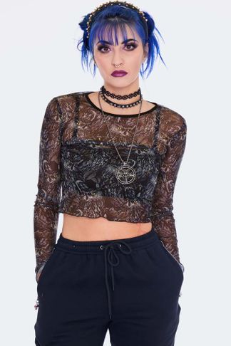 Jawbreaker Night Owl Long Sleeve Top