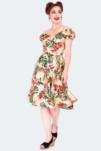 Tropical flammingo swingdress