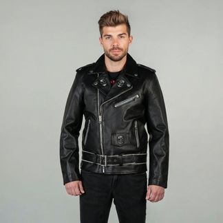 Motorbike W-NRLMJ076-S1 mens jacket met skulls