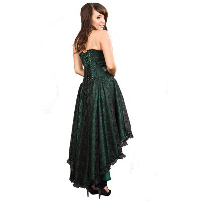 Mollflanders Dress - Green satin - Burleska - Babashope - 3