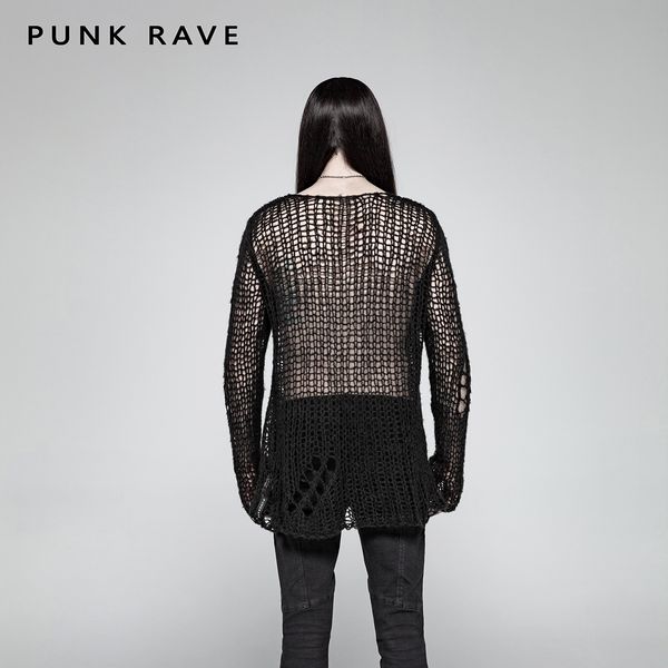 Punkrave black ruin men top - Babashope - 3