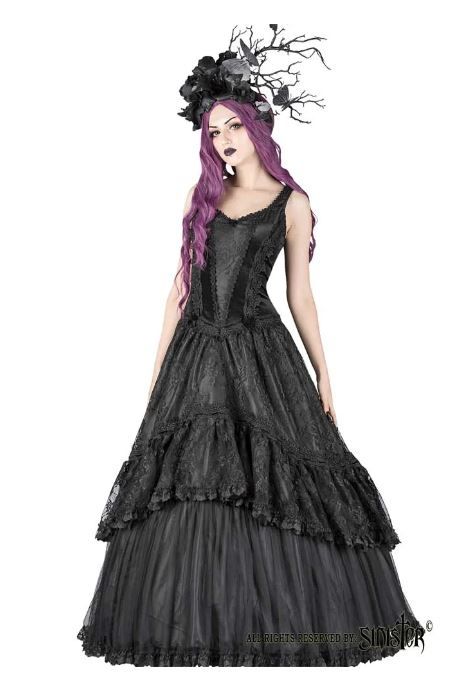 Sinister 1034 Cassandra Lange victoriaanse gothic jurk - Babashope - 3