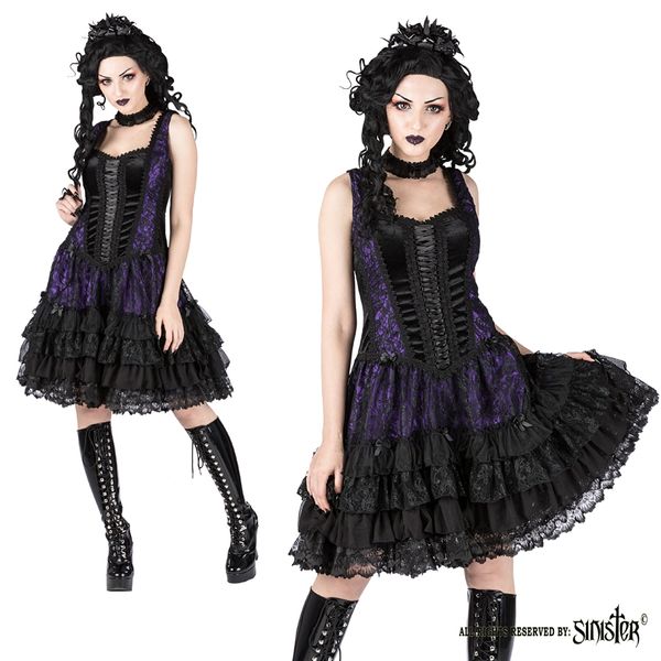 Valentina dress zwart-paars - Babashope - 4