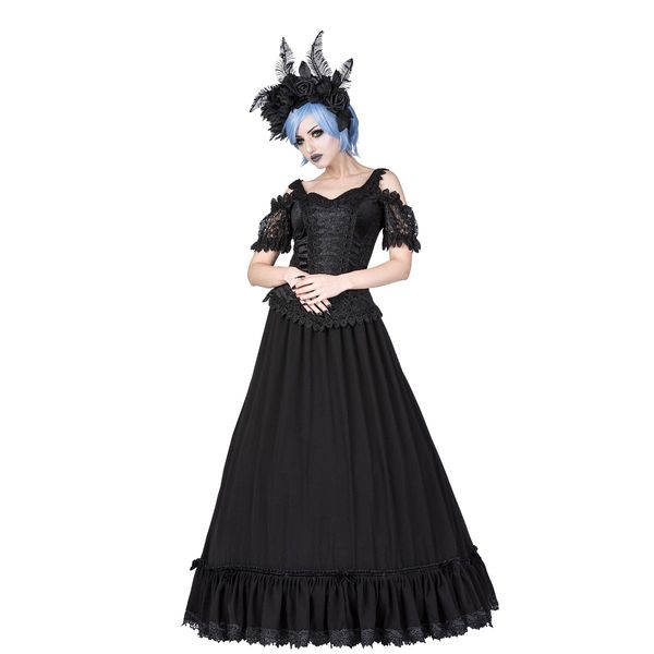 Sinister 1129 black medieval skirt - Babashope - 4