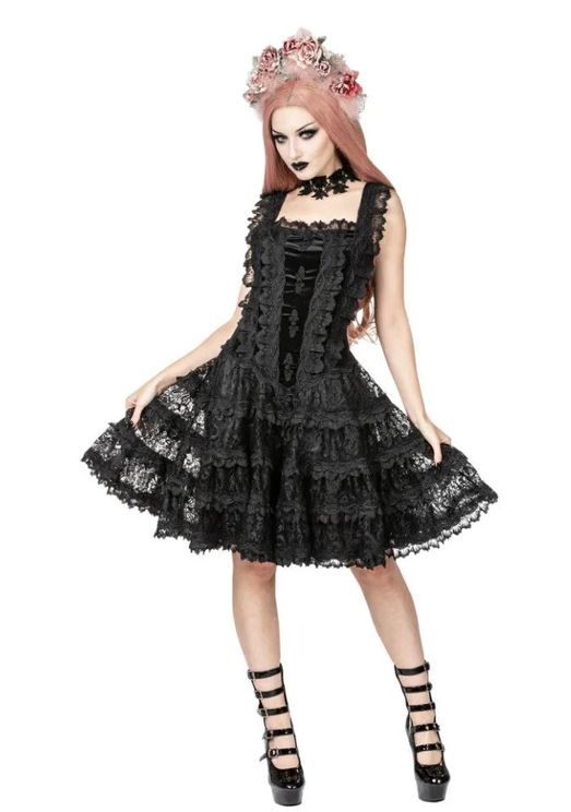 Sinister Mini gothic jurk zwart - Babashope - 4