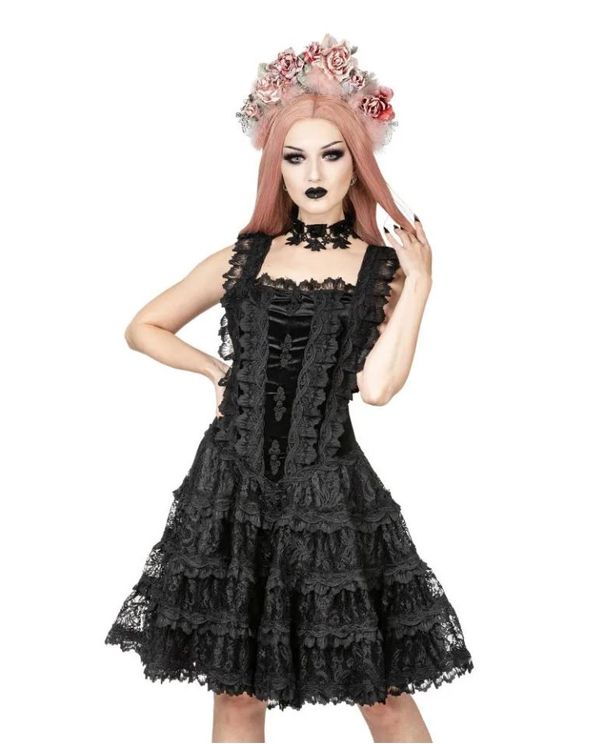 Sinister Mini gothic jurk zwart - Babashope - 4