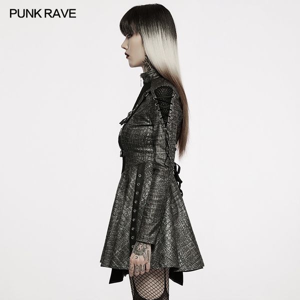 Punk rave Snakebite silver dress - Babashope - 5