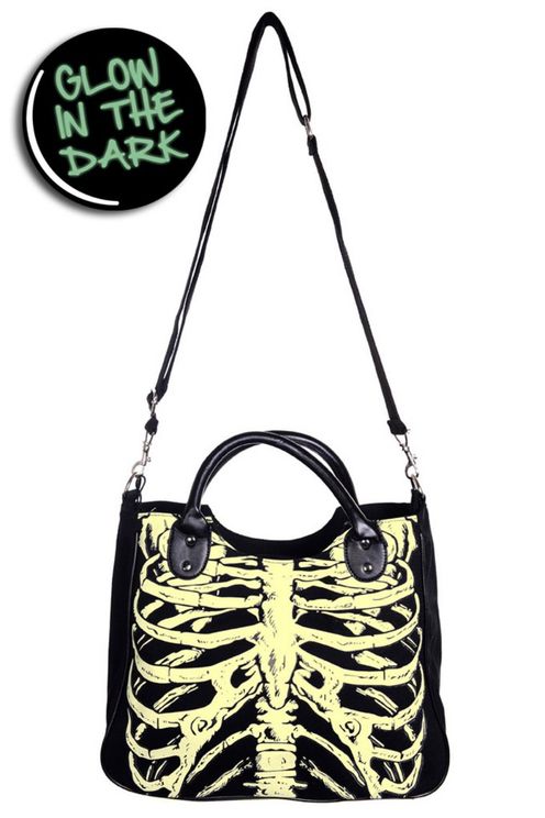 Glow in the dark skeleton schoudertas banned - Babashope - 2