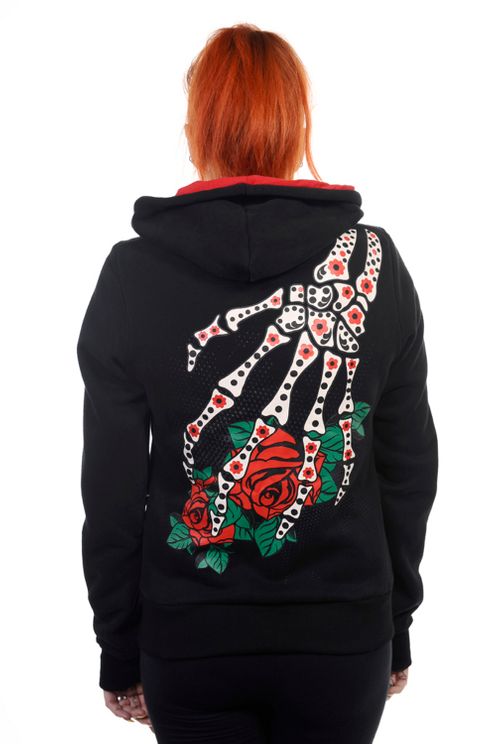 SUGAR SKULL RED ROSES SWEATER - BANNED - Babashope - 3