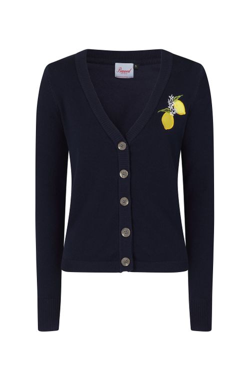 Lemon Cardigan vest (navy) - Babashope - 5