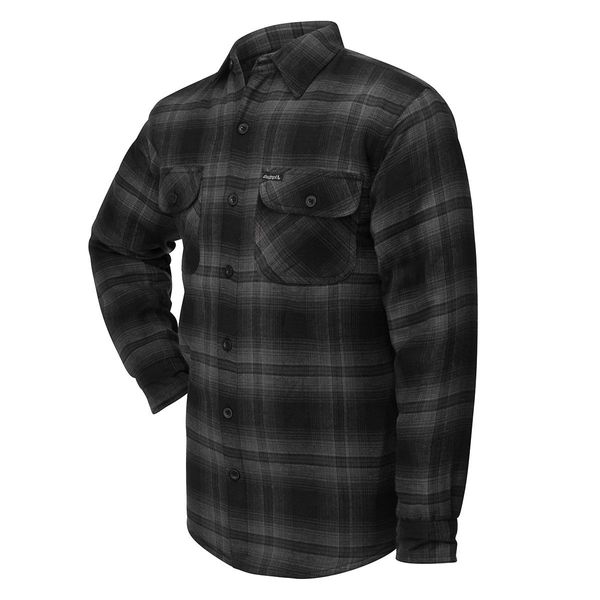 Lucky13 Shocker lined Flannel Shirt L/S grey/blk - Babashope - 5