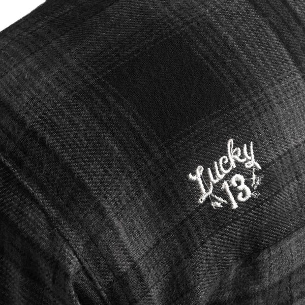 Lucky13 Shocker lined Flannel Shirt L/S grey/blk - Babashope - 5