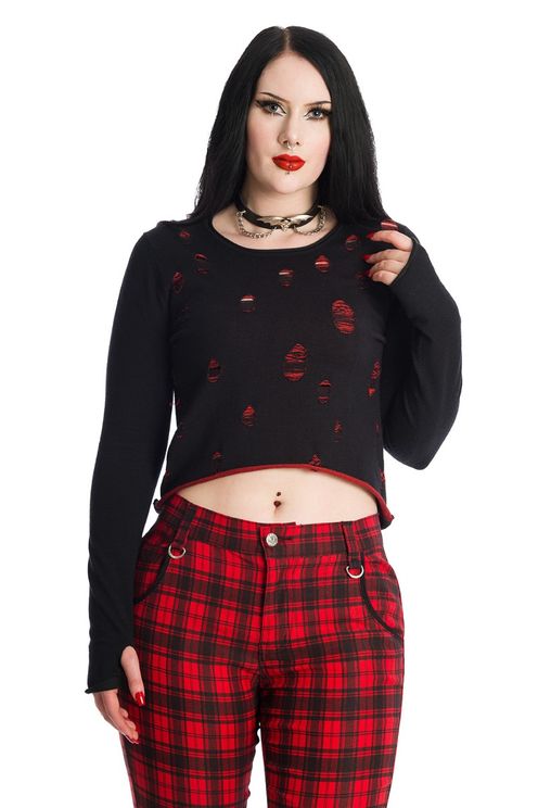 Wilde jumper blk/red banned - Babashope - 4