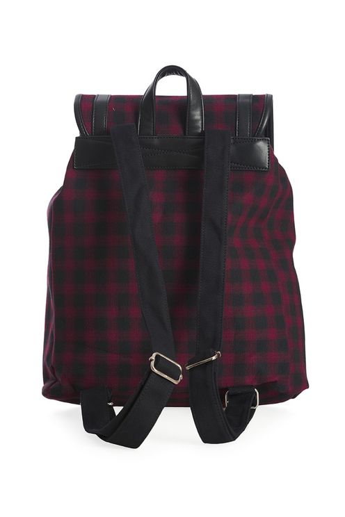 Banned yamy backpack burgundy tartan - Babashope - 5