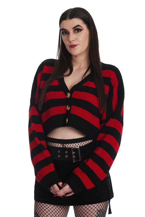 Naenia crop top blk/red - Babashope - 3