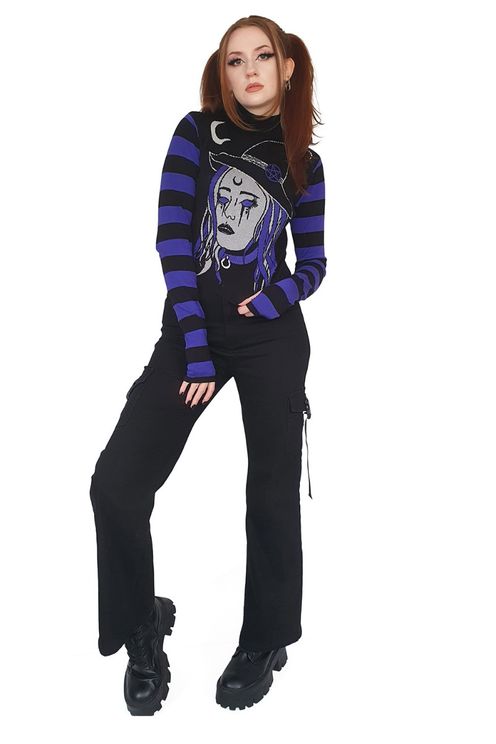 Laetitias's covenstead purple striped jumper - Babashope - 5