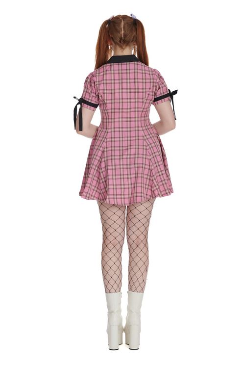 Kokoro check jurk (pink) - Babashope - 4