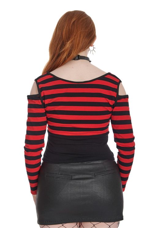 Rebel chic striped top Banned retro - Babashope - 4