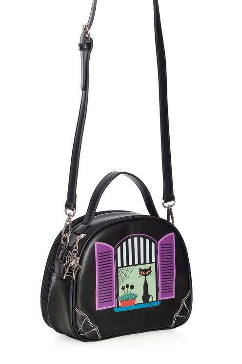 Black window cat schoudertas - Babashope - 4