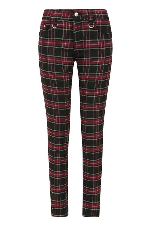 Burgundy tartan forever yours broek - Babashope - 4