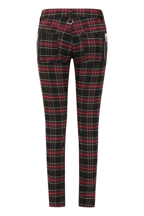 Burgundy tartan forever yours broek - Babashope - 4