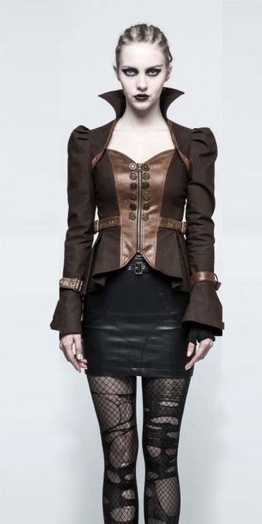 Steampunk Trumpet Sleeve Short Jacket - Babashope - 6