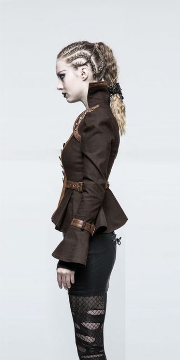 Steampunk Trumpet Sleeve Short Jacket - Babashope - 6