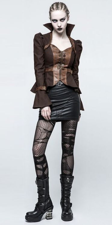 Steampunk Trumpet Sleeve Short Jacket - Babashope - 6