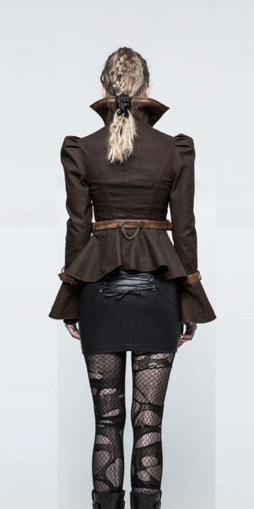 Steampunk Trumpet Sleeve Short Jacket - Babashope - 6