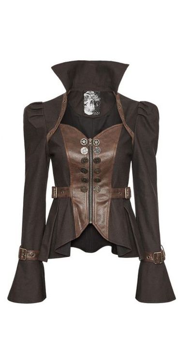 Steampunk Trumpet Sleeve Short Jacket - Babashope - 6