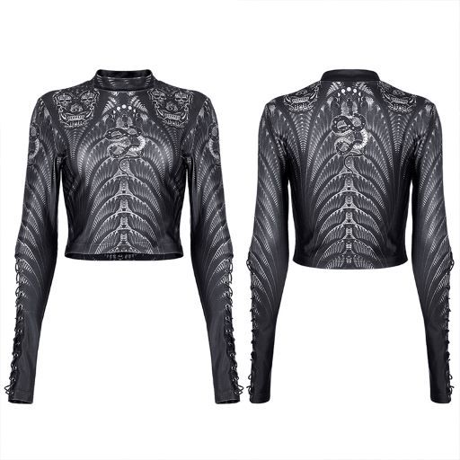 Skeleton goth top punkrave - Babashope - 8