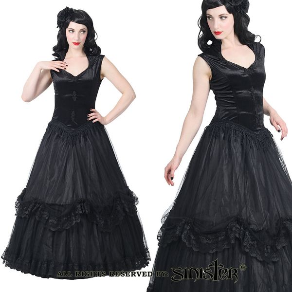 Sinister - Darkdreams – Long Gothic Dress - Babashope - 5