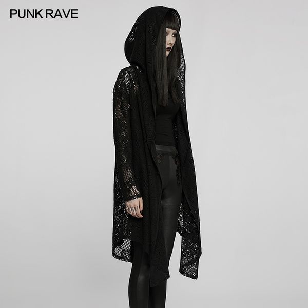 Punkrave Crochet gothic cardigan vest - Babashope - 5