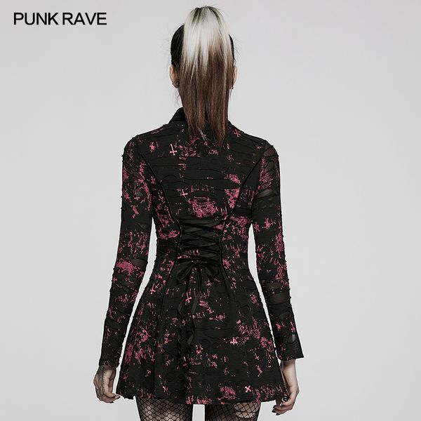 Punk rave Goth dyed prinses dress - Babashope - 5