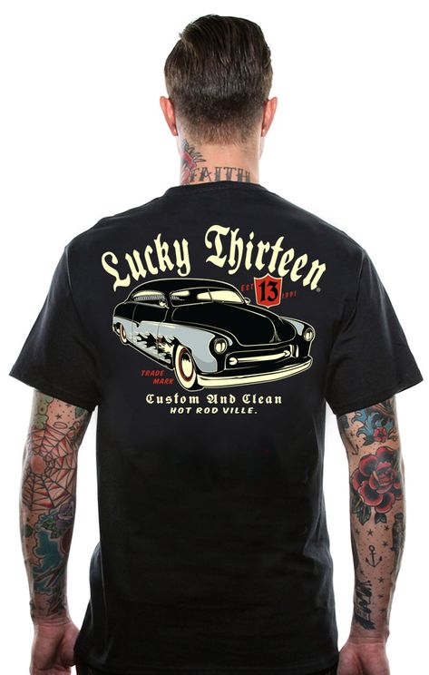 Lucky13 custom clean t shirt american apparel - Babashope - 3