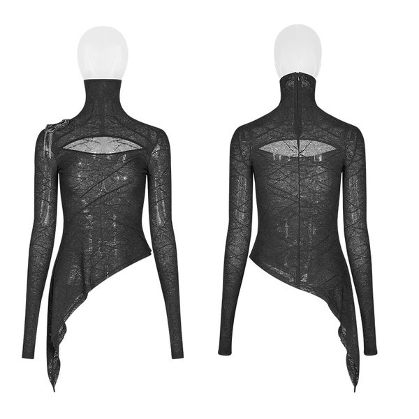 Punk Asymmetrical Long Sleeves t-shirt - Babashope - 6