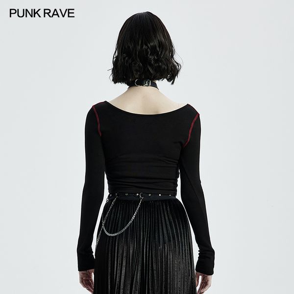 Crop top red stitch - Babashope - 6