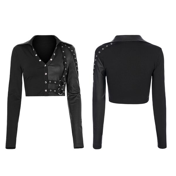 Punk rave Double trap pullover top - Babashope - 5