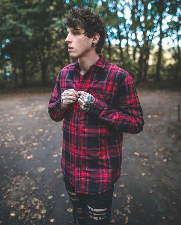 Flannel checked shirt heren (red) - Babashope - 9