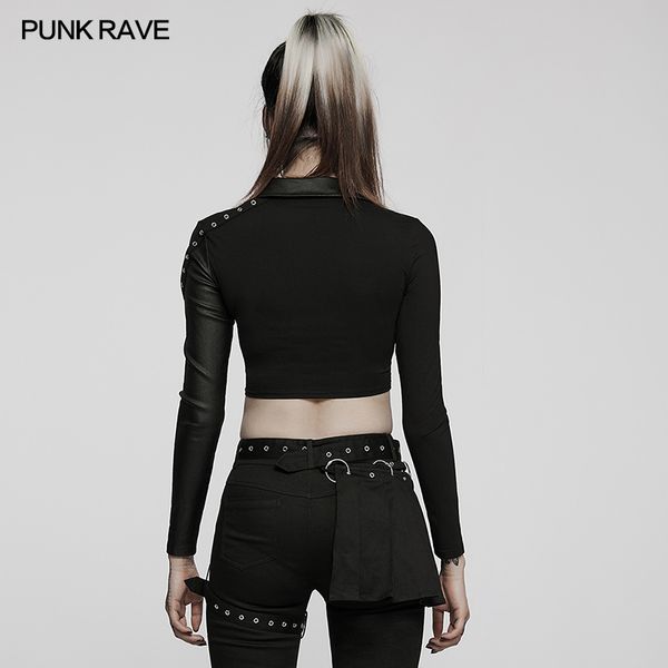 Punk rave Double trap pullover top - Babashope - 5