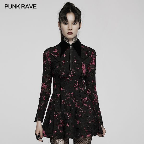 Punk rave Goth dyed prinses dress - Babashope - 5