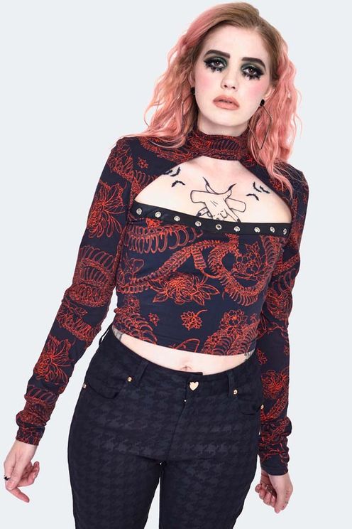 Jawbreaker Snake skeleton Longsleeved top - Babashope - 5