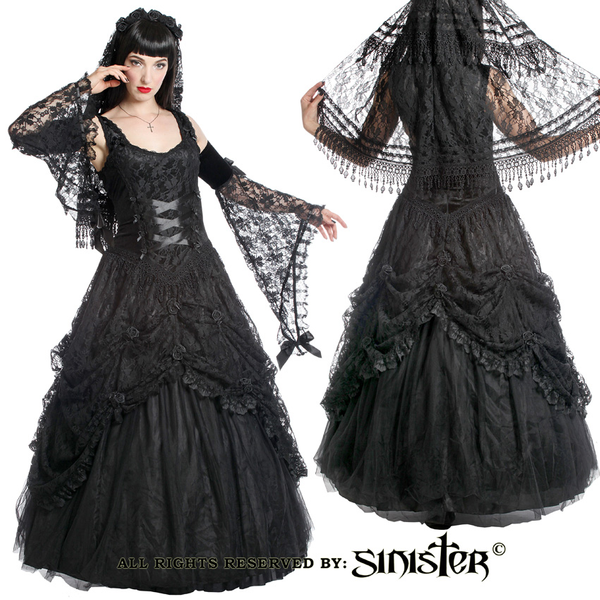 Sinister 914 Black wedding dress  sinister - Babashope - 3