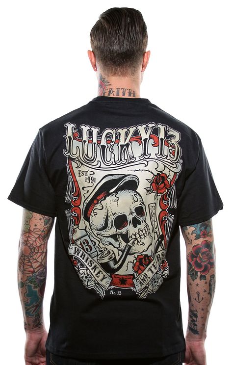Lucky13 - whiskey And Tears - Men T-Shirt - Babashope - 4