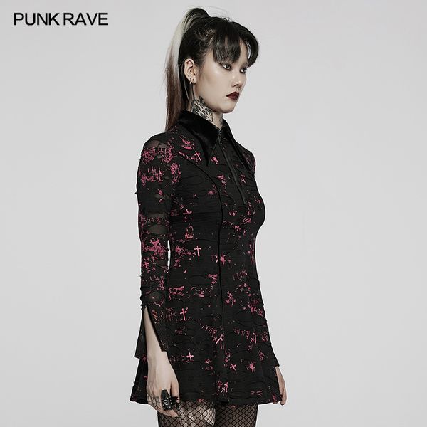 Punk rave Goth dyed prinses dress - Babashope - 5