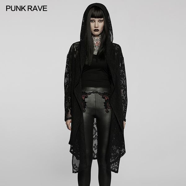 Punkrave Crochet gothic cardigan vest - Babashope - 5