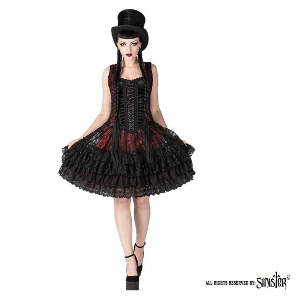 Valentina Dress Zwart-Bordeaux - Babashope - 4