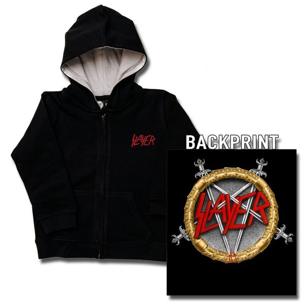 Slayer (Pentagram) - Kinder hoodie met capuchon & rits - Babashope - 2